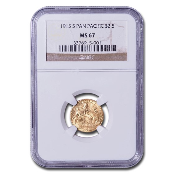 1915-S Gold $2.50 Panama-Pacific MS-67 NGC 1915-S Gold $2.50 Panama-Pacific MS-67 NGC